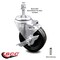 Service Caster 4 Inch Phenolic Wheel Swivel 10mm Threaded Stem Caster with Brake SCC SCC-TS20S414-PHS-TLB-M1015 - alternate 1